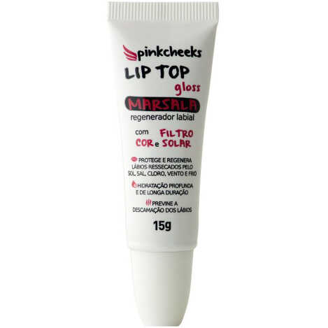 Lip Top Gloss Marsala Pink Cheeks - Regenerador Labial